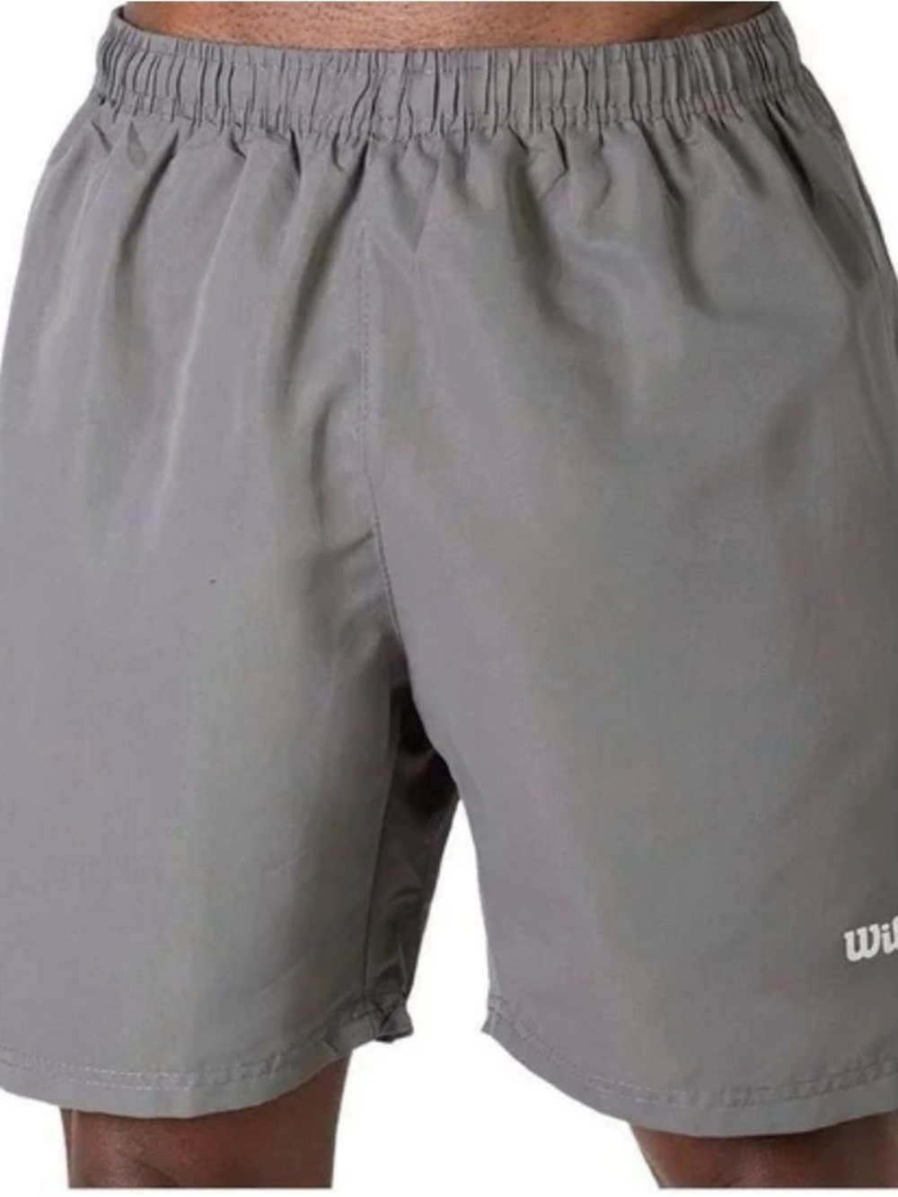 Wilson Gray Men Swim Trunks Athletic Summer Waist 32 Medium‎
